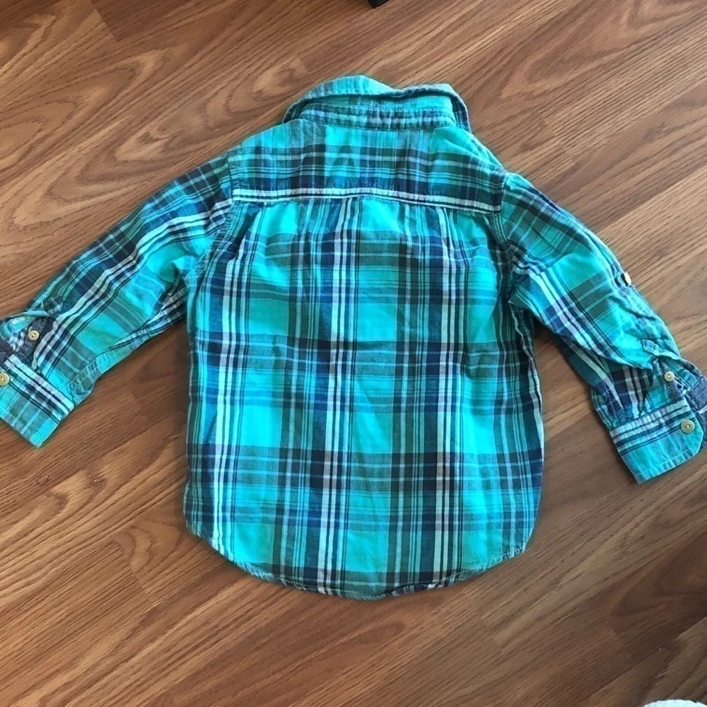 Baby gap button down with tab roll sleeves